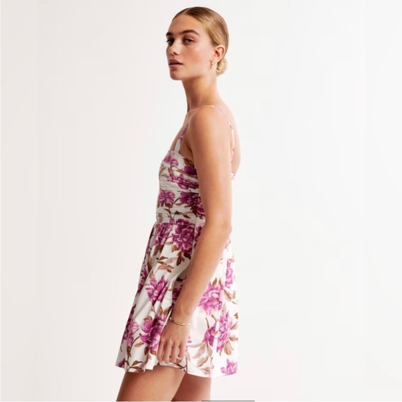 NWT Abercrombie • emerson poplin wide strap mini dress sz XS Petite - Picture 3 of 16